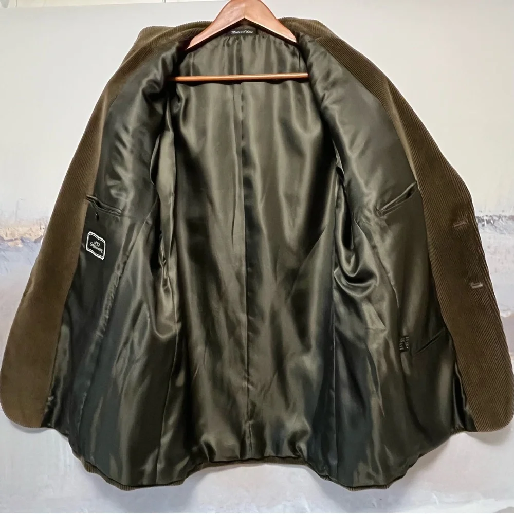 J.D. Christopher Corduroy‎ Blazer Mens 44R Brown Sport Coat Y2K Preppy 90s